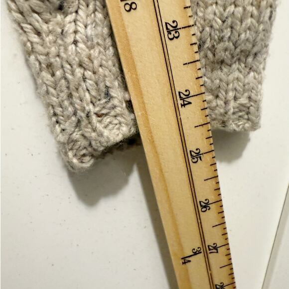 Cynthia Rowley Wool Blend Chunky Knit Sweater Women’s Medium Beige Speckled - Picture 9 of 11